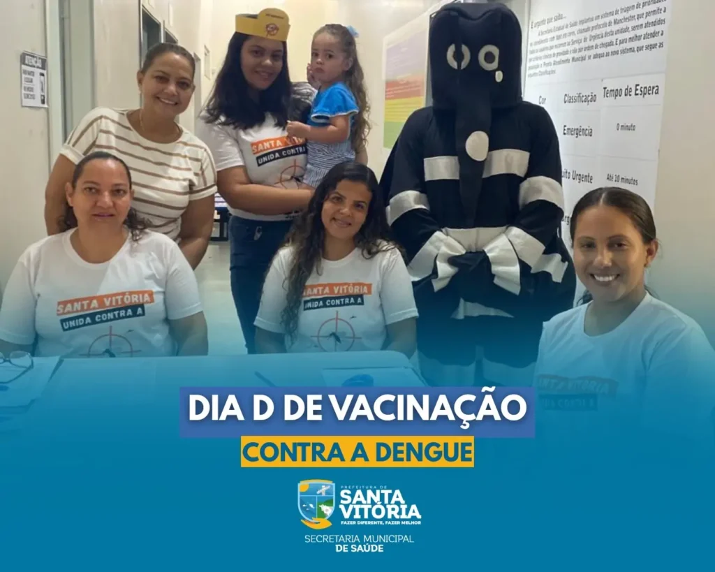 Santa Vitória realiza Dia D de Vacinação contra a Dengue com mobilização nas cinco salas de vacina
